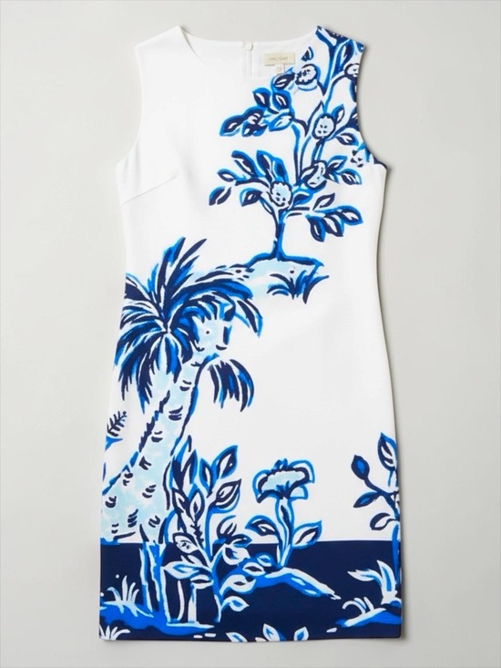 Lilly Pulitzer Dresses & Skirts - Lilly Pulitzer Blue White Giraffe Print Shift Dress Size 4 NWT